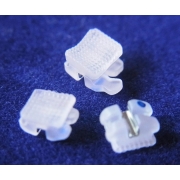 Clear Ceramic Bracket with Metal Slot,  5-5, upper and lower,  20 Pcs /Case